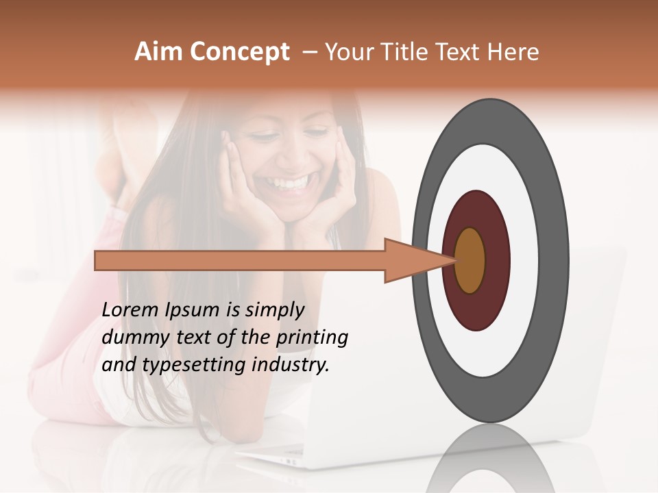 Young Technology Female PowerPoint Template