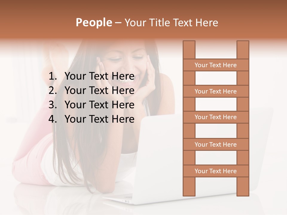Young Technology Female PowerPoint Template