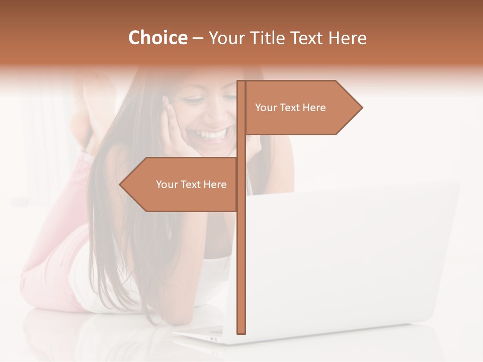 Young Technology Female PowerPoint Template