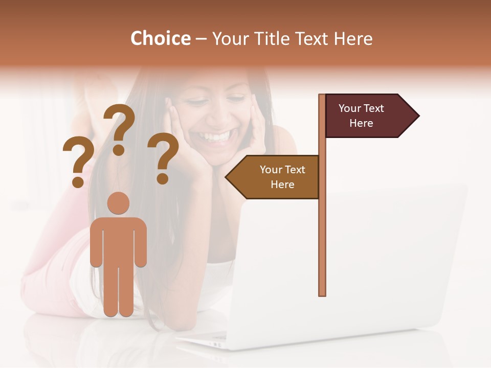 Young Technology Female PowerPoint Template