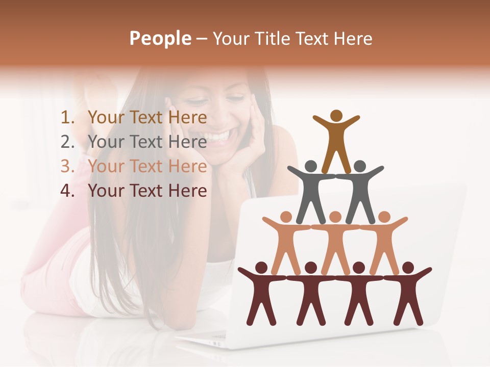 Young Technology Female PowerPoint Template