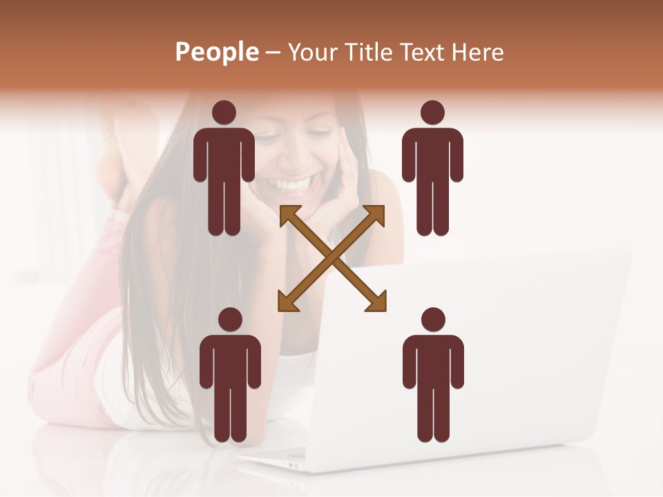 Young Technology Female PowerPoint Template