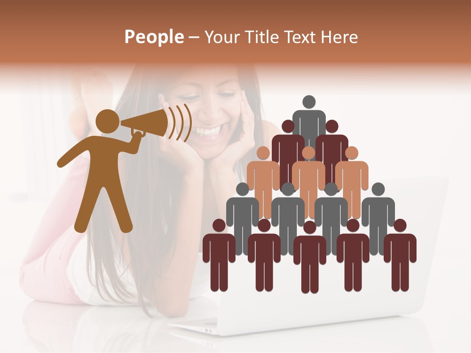 Young Technology Female PowerPoint Template