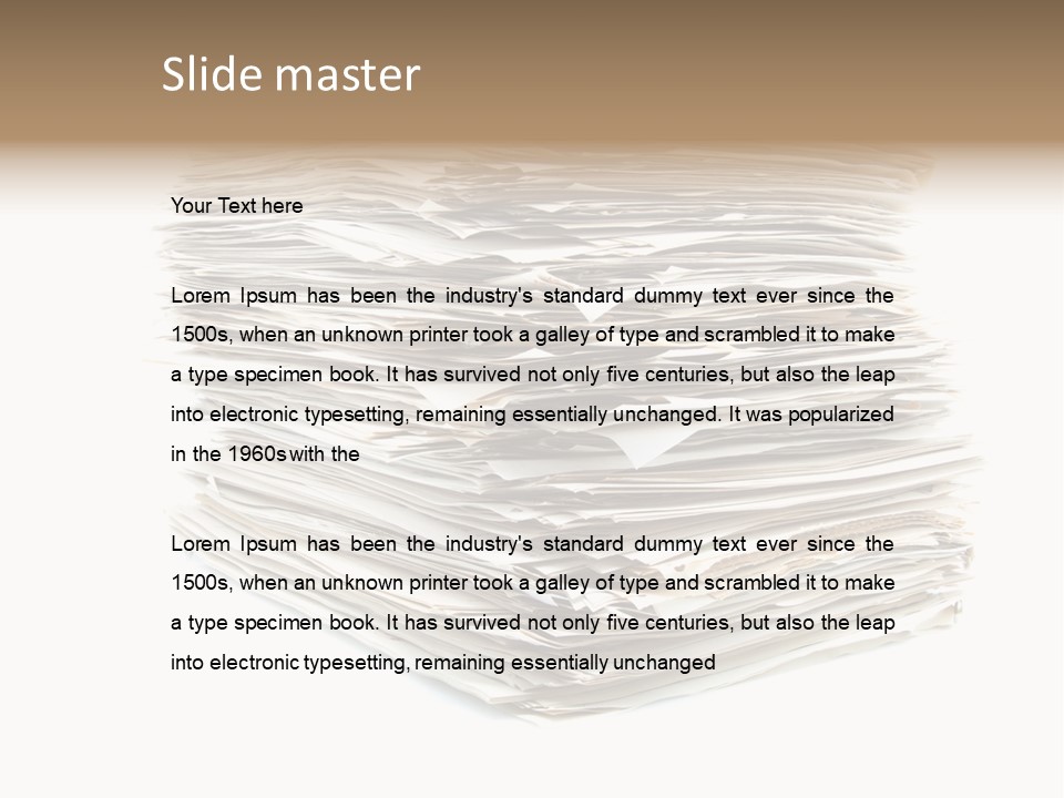 Excess Blank Background PowerPoint Template