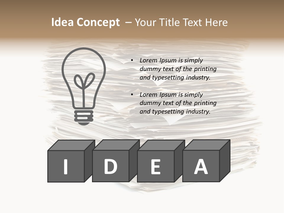 Excess Blank Background PowerPoint Template