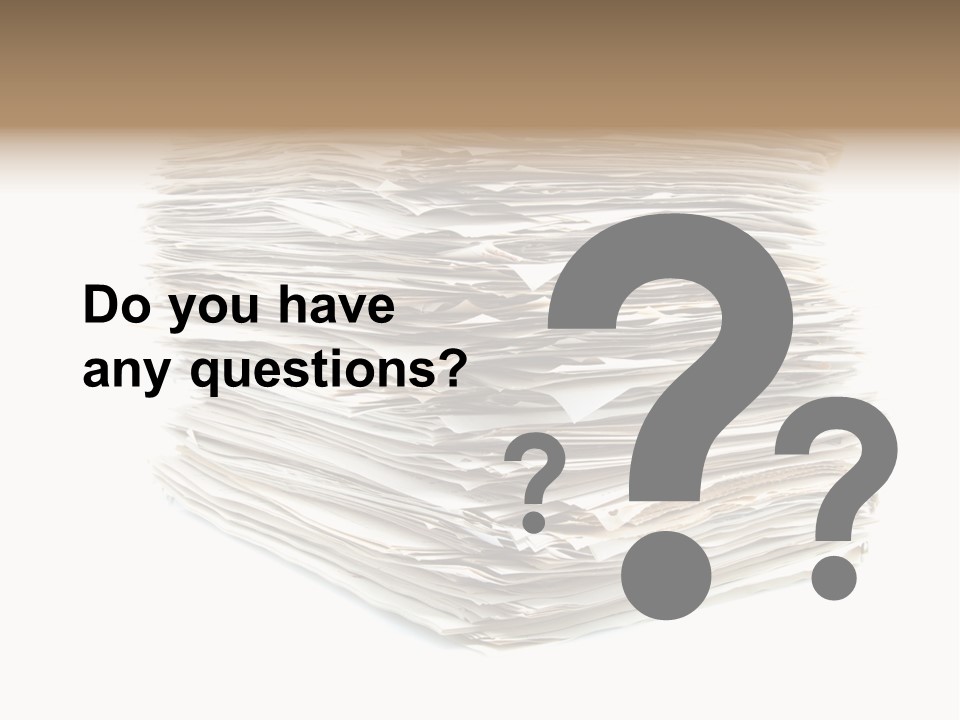 Excess Blank Background PowerPoint Template