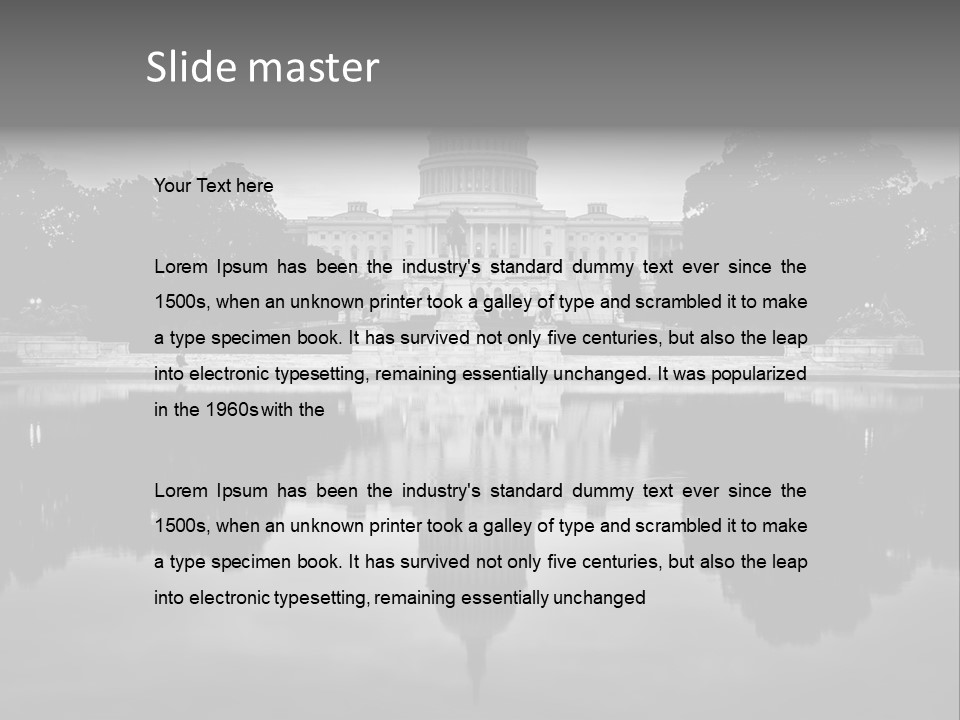 Congress Dome Tree PowerPoint Template