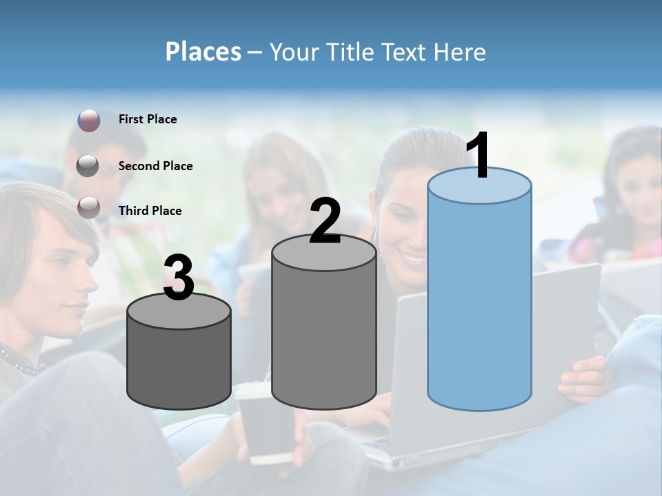 Looking Teens Working PowerPoint Template