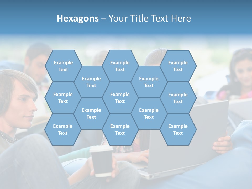 Looking Teens Working PowerPoint Template