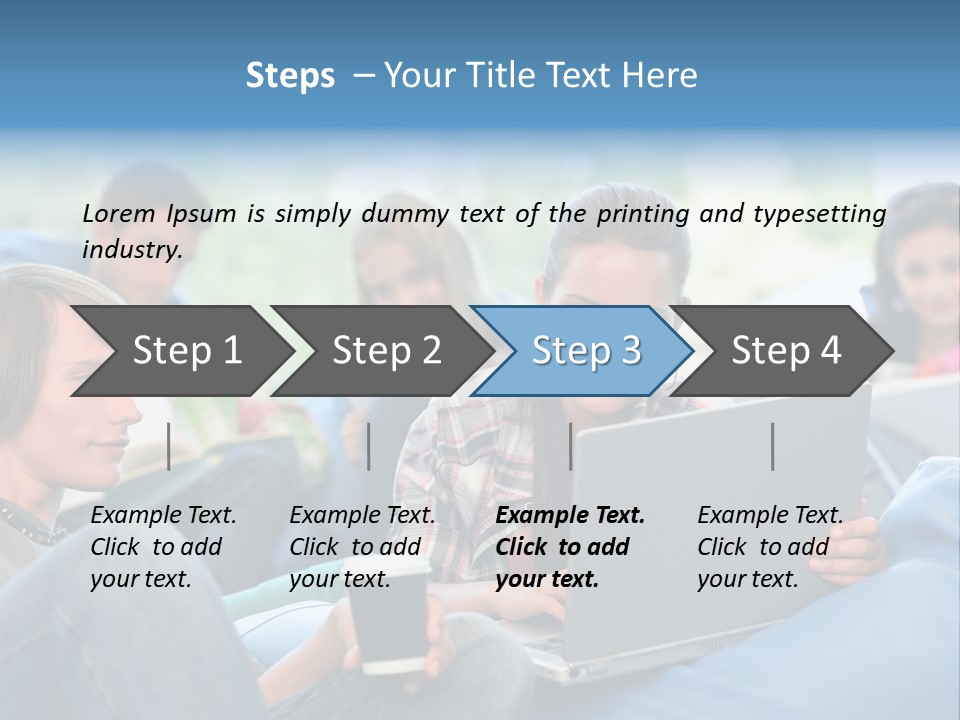 Looking Teens Working PowerPoint Template