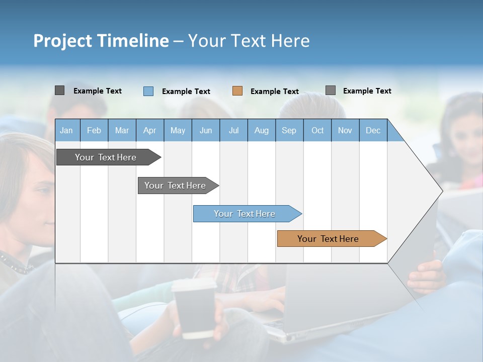 Looking Teens Working PowerPoint Template
