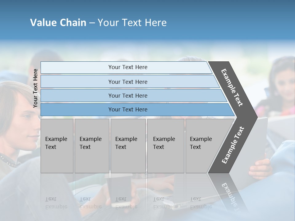 Looking Teens Working PowerPoint Template