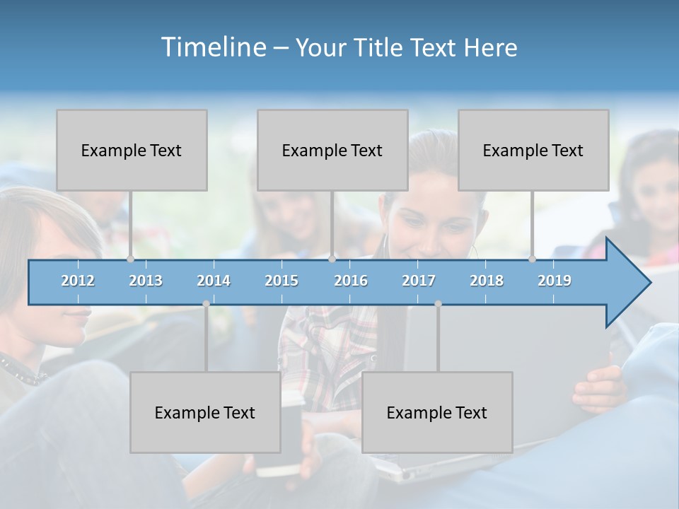 Looking Teens Working PowerPoint Template