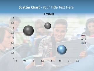 Looking Teens Working PowerPoint Template