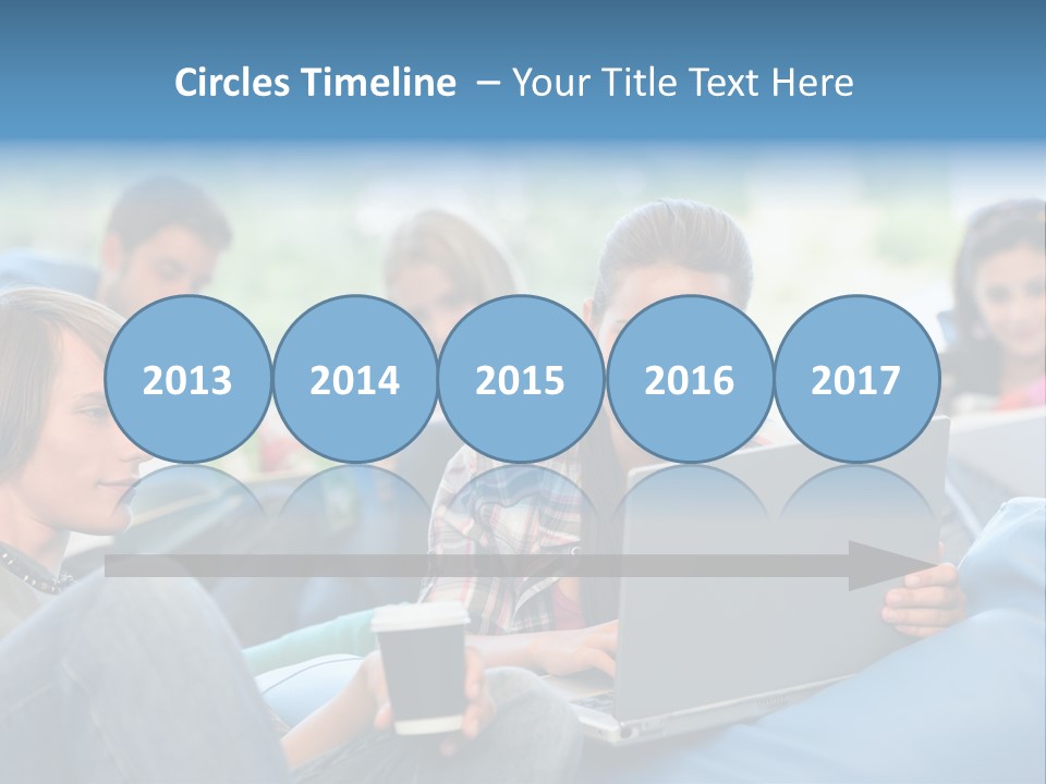 Looking Teens Working PowerPoint Template