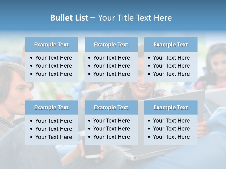 Looking Teens Working PowerPoint Template