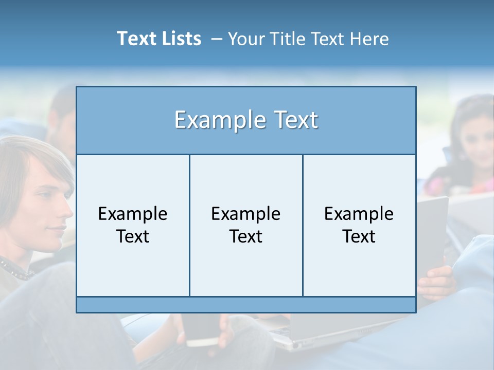 Looking Teens Working PowerPoint Template