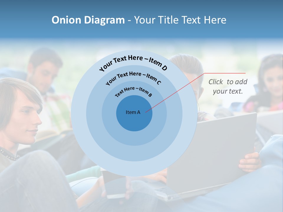 Looking Teens Working PowerPoint Template