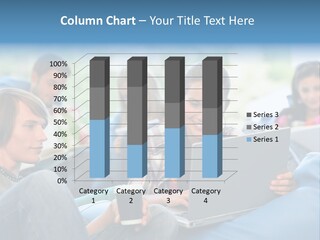 Looking Teens Working PowerPoint Template