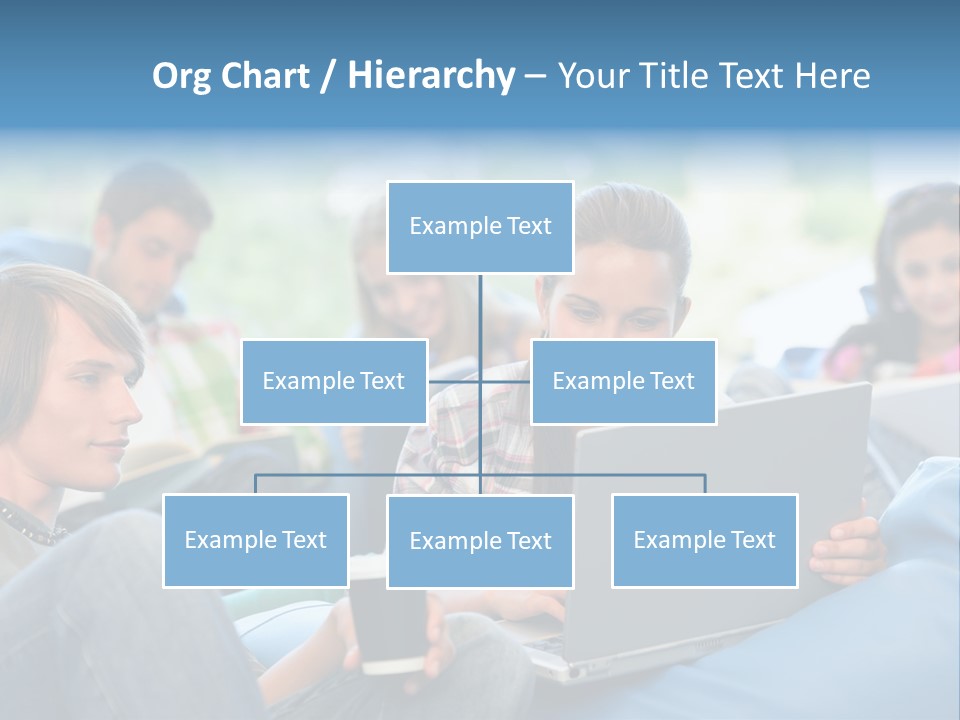 Looking Teens Working PowerPoint Template