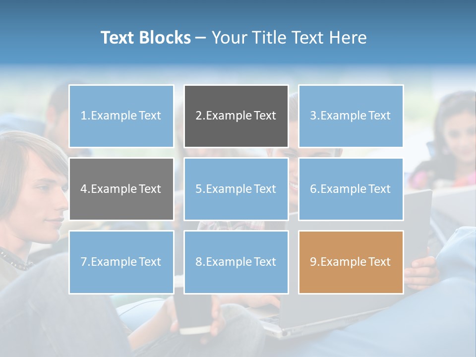 Looking Teens Working PowerPoint Template