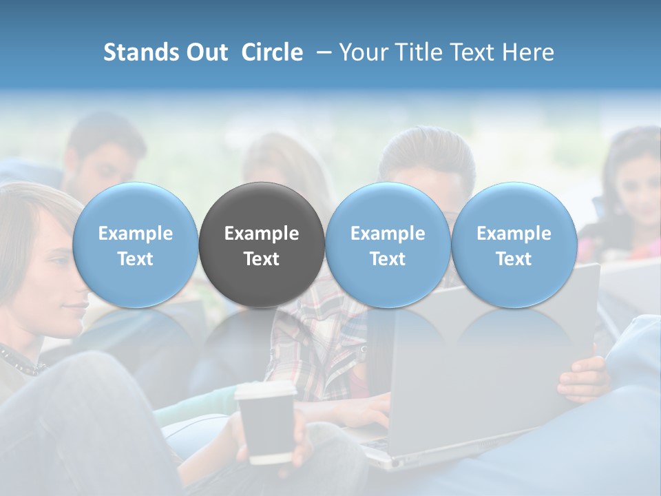 Looking Teens Working PowerPoint Template