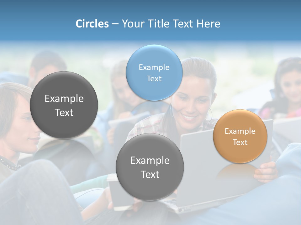 Looking Teens Working PowerPoint Template