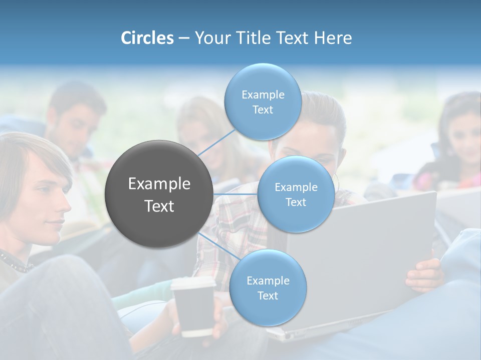 Looking Teens Working PowerPoint Template