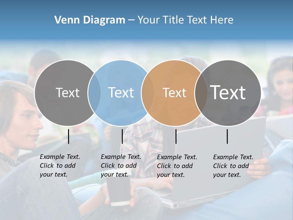 Looking Teens Working PowerPoint Template