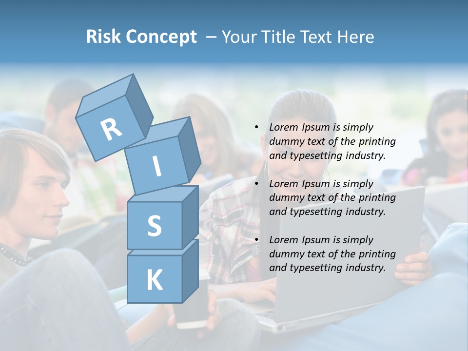 Looking Teens Working PowerPoint Template