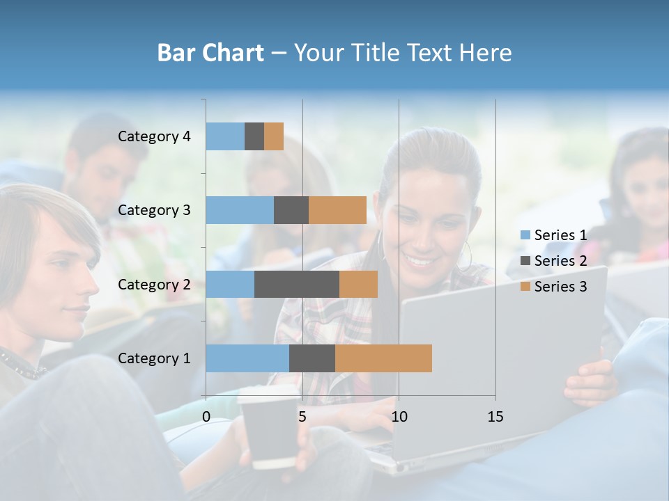 Looking Teens Working PowerPoint Template