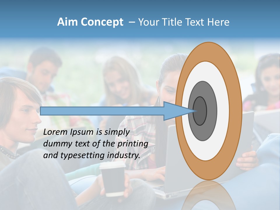 Looking Teens Working PowerPoint Template