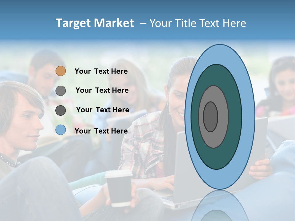 Looking Teens Working PowerPoint Template