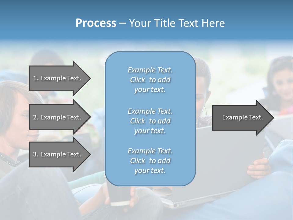 Looking Teens Working PowerPoint Template