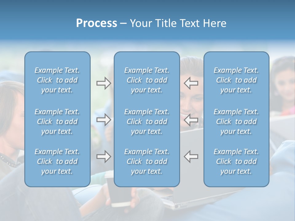 Looking Teens Working PowerPoint Template