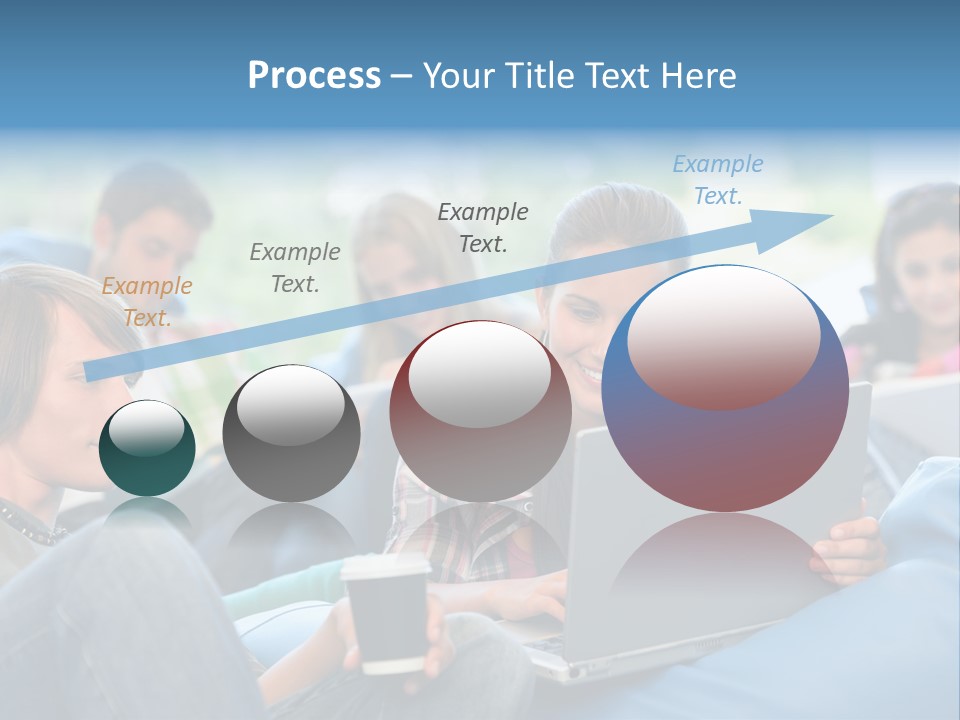 Looking Teens Working PowerPoint Template