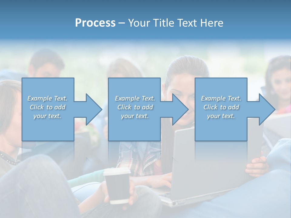Looking Teens Working PowerPoint Template