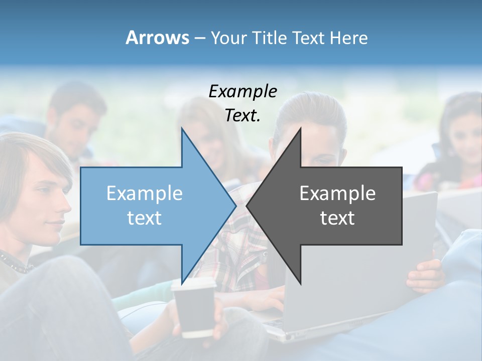 Looking Teens Working PowerPoint Template