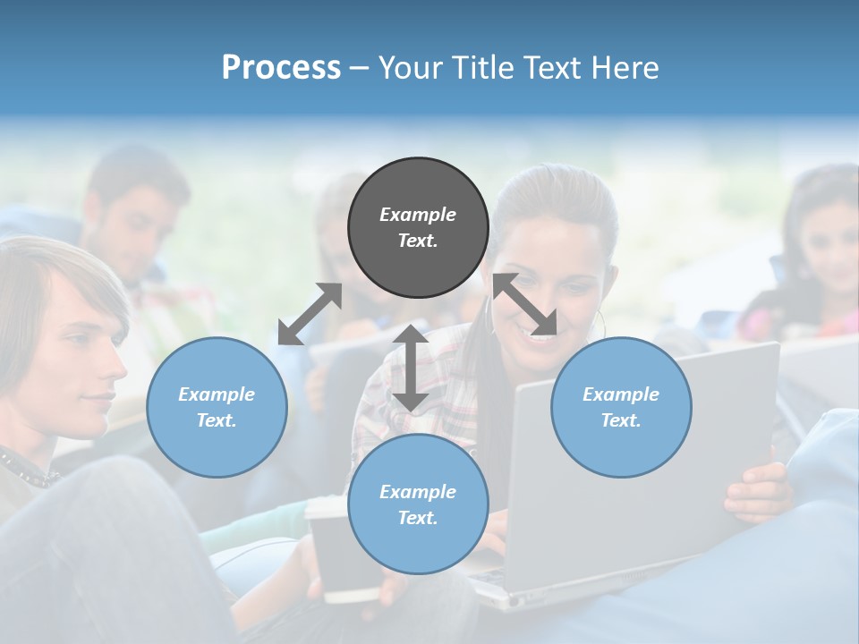 Looking Teens Working PowerPoint Template