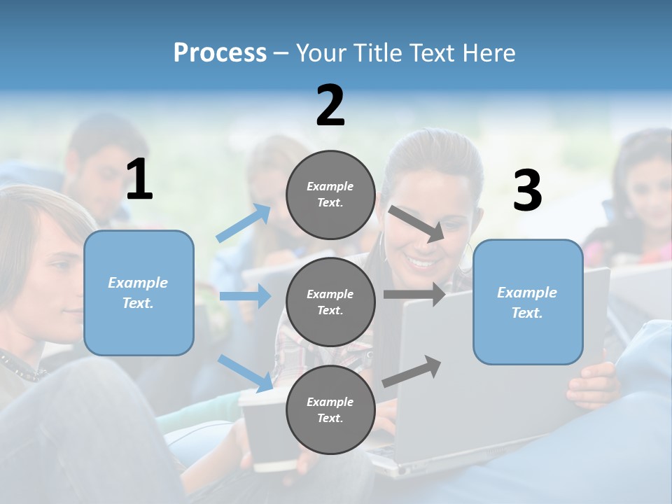 Looking Teens Working PowerPoint Template