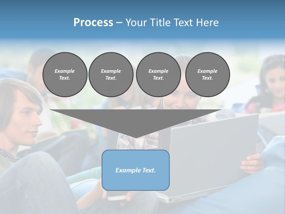 Looking Teens Working PowerPoint Template