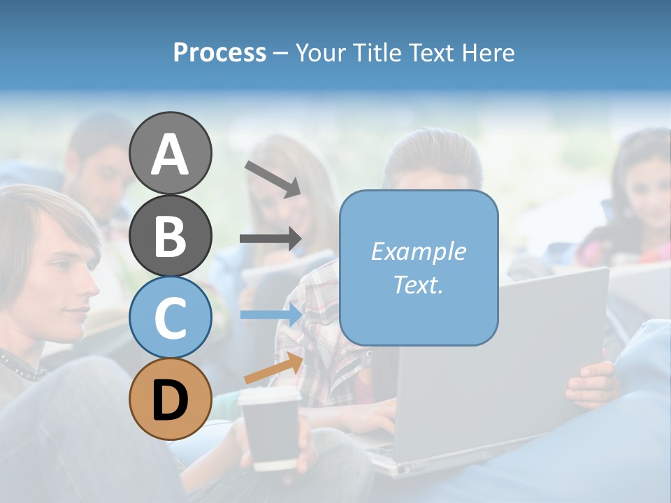 Looking Teens Working PowerPoint Template