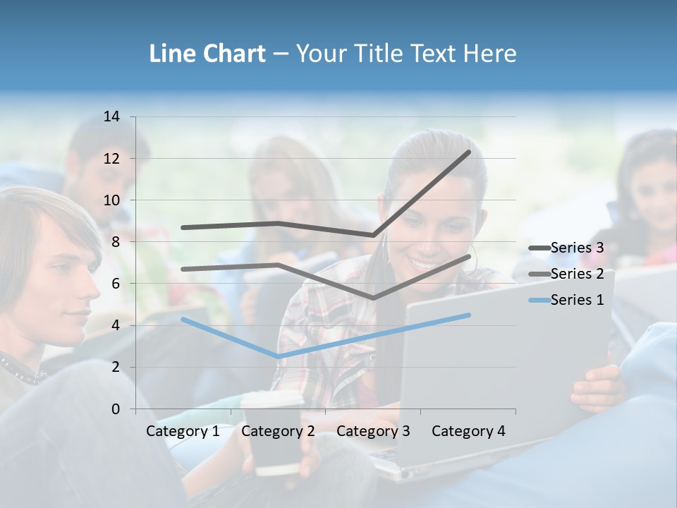 Looking Teens Working PowerPoint Template