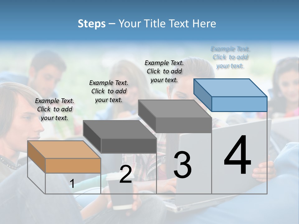 Looking Teens Working PowerPoint Template