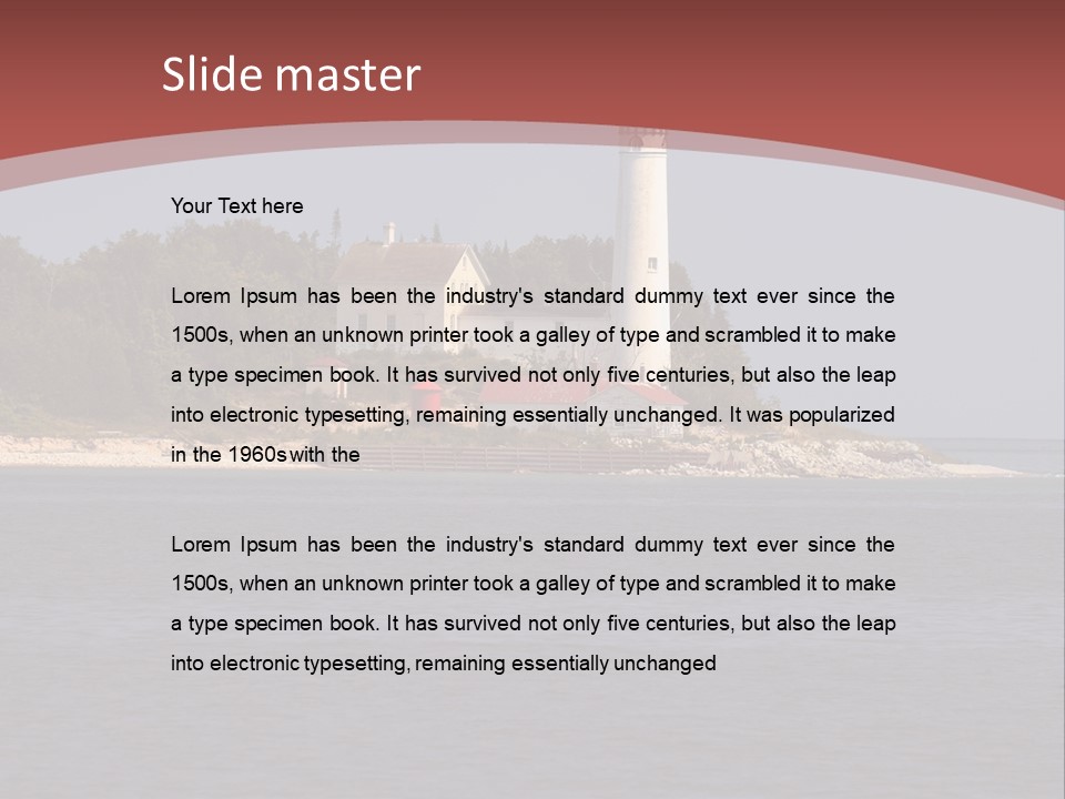 Sky Sleeping Bear Dunes Scenic PowerPoint Template