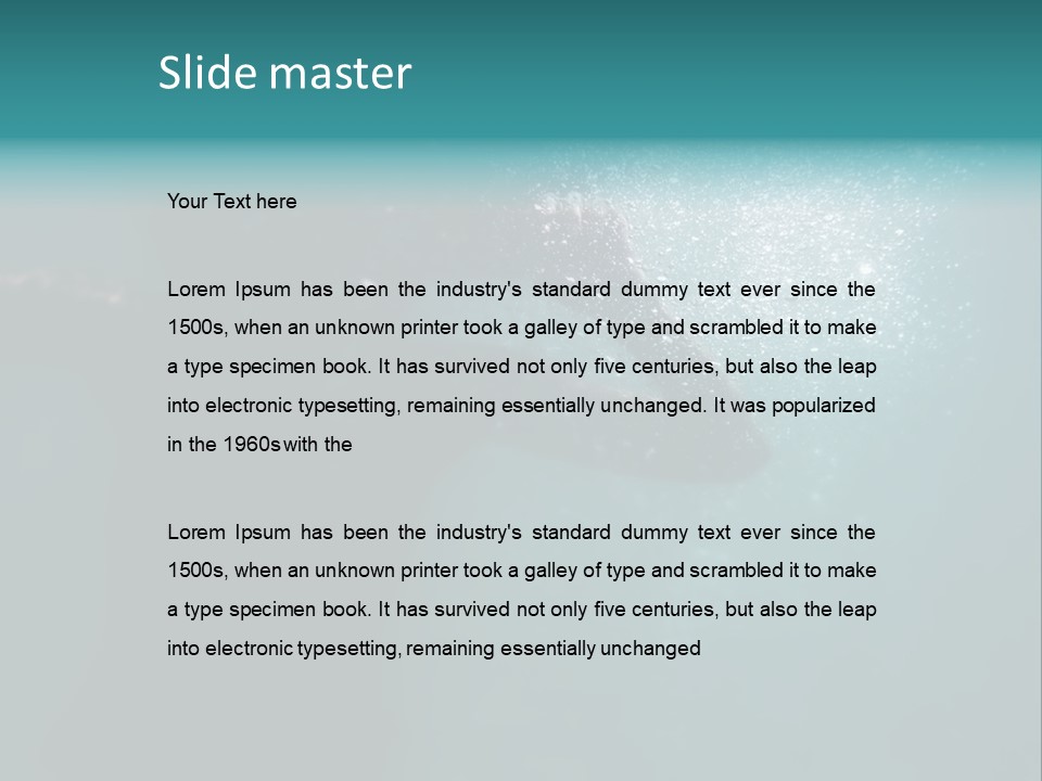 Healthy Under Pool PowerPoint Template