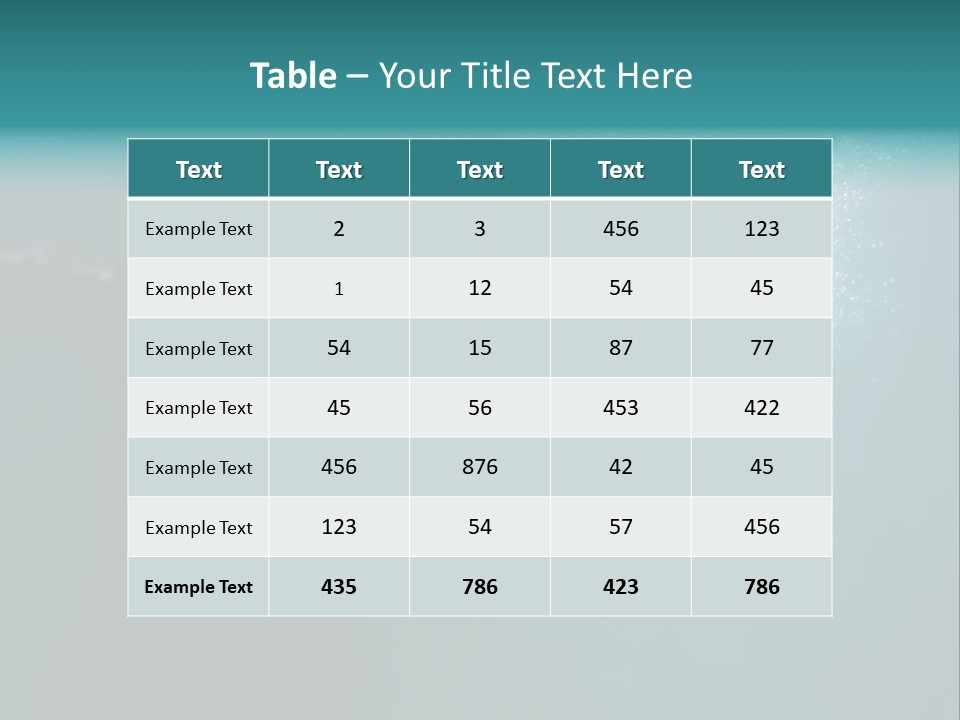 Healthy Under Pool PowerPoint Template