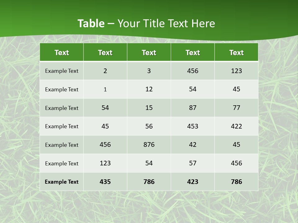 Turf Environment Green PowerPoint Template