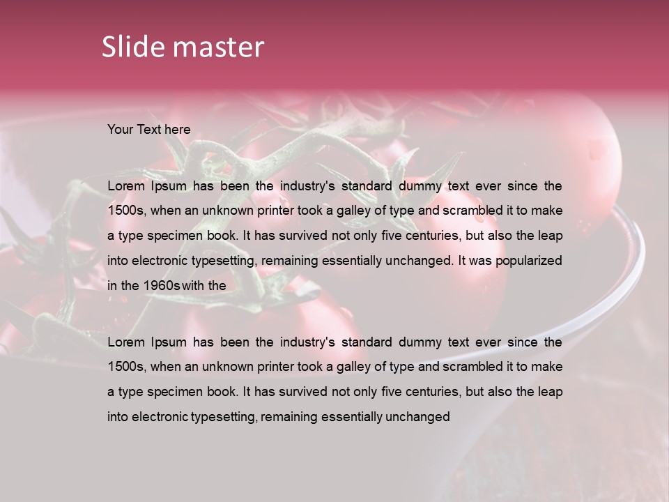 Ripe Fresh Vegetables Tomatoes PowerPoint Template