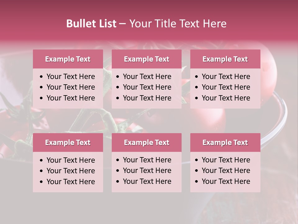 Ripe Fresh Vegetables Tomatoes PowerPoint Template